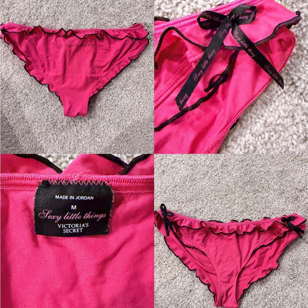Y2K VS Sexy Little Things Pink Ruffle Trim Panties
